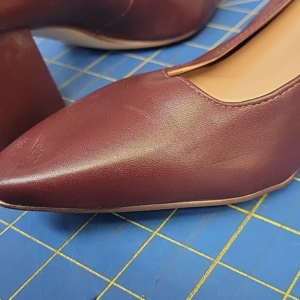 Naturalizer 27 Licia Pointed Toe Pumps Size 7.5M Leather New Burgandy/Wine - Picture 10 of 12